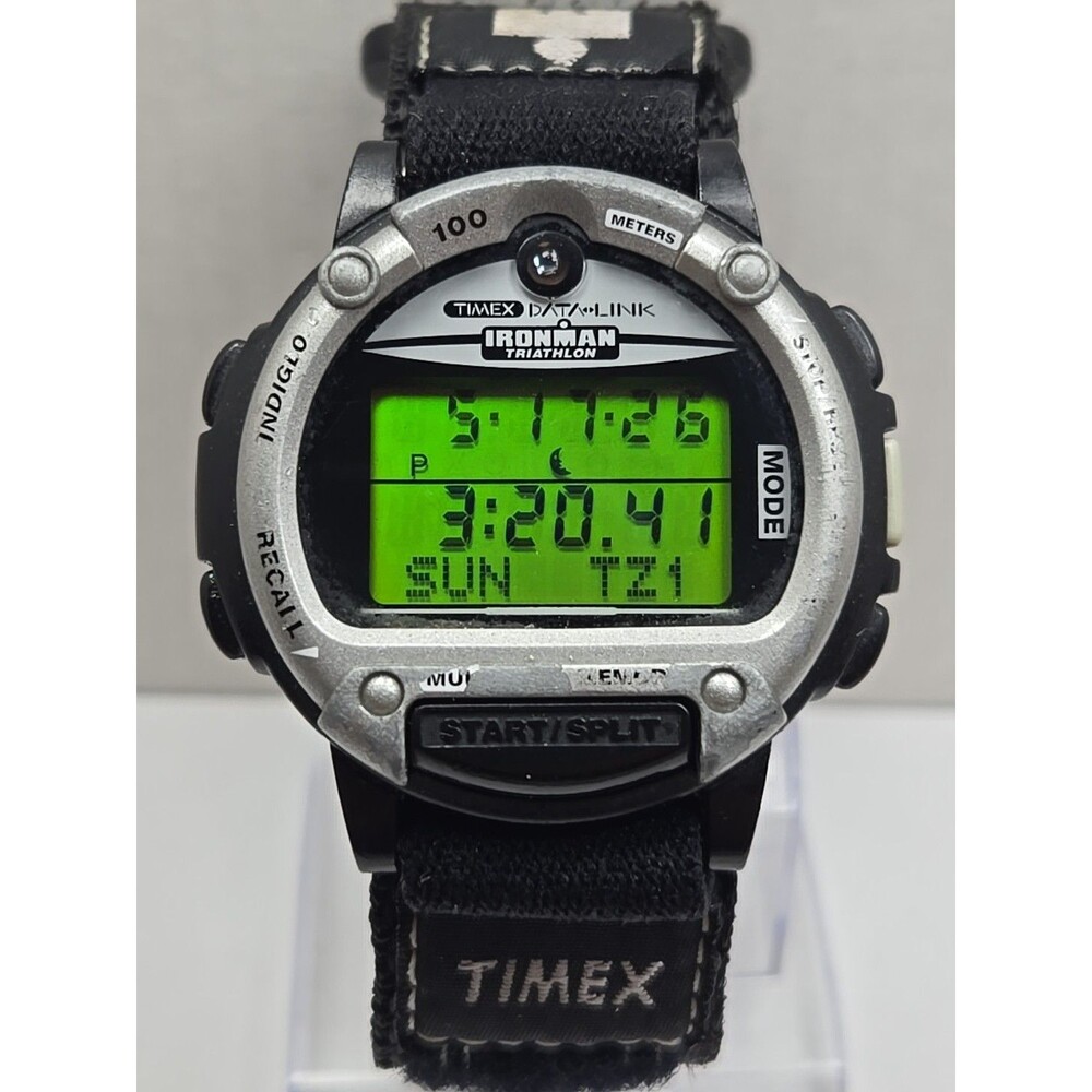 Vintage Timex Data Link Ironman Triathlon Watch Multi Lap New Battery - Read - Picture 4 of 11